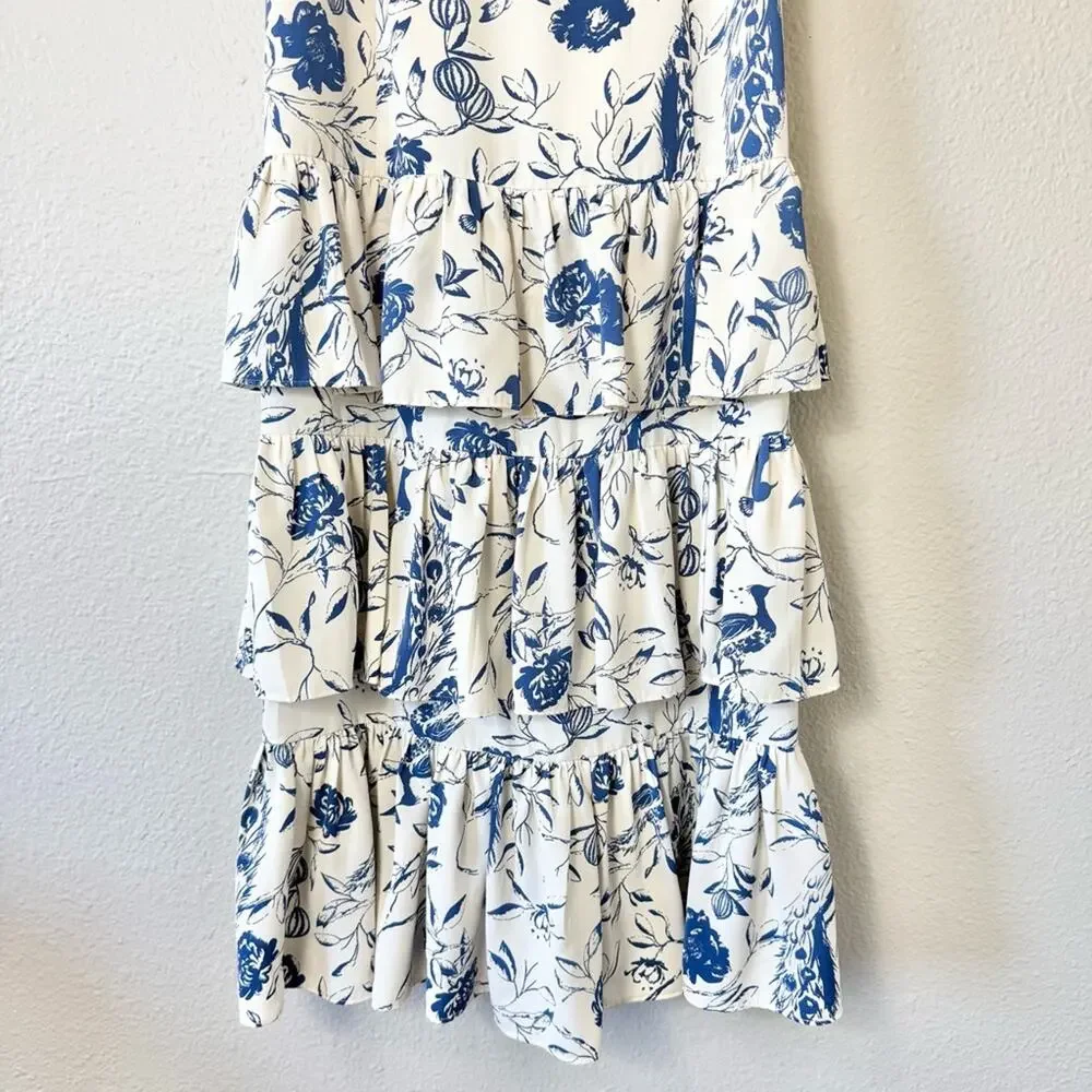 Abercrombie Drama Ruffle Tiered Maxi Dress Size Large Petite